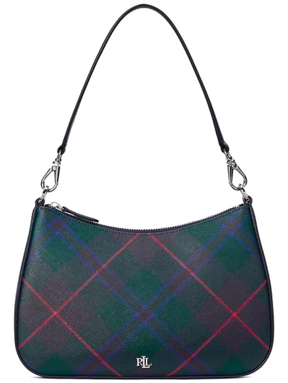 Lauren Ralph Lauren Women's Crosshatch Leather Medium Danni Shoulder Bag